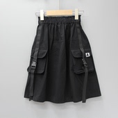 130春秋 品牌童装 折扣 安系列120 女童纯棉半身裙工装 裙26911黑