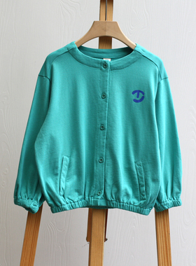 S头系列80春装 品牌童装折扣/儿童纯棉薄款休闲外套00112绿