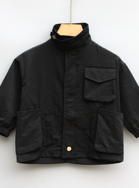 T吾系列80春Ⅱ品牌童装折扣/儿童开衫文艺外套07165黑