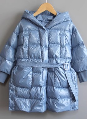 S-M家换标110冬装品牌折扣童装/儿童羽绒服中厚外套49552灰蓝