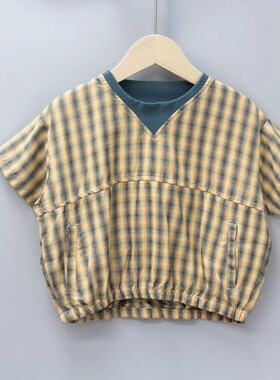 T芭系列100-140夏装 品牌童装折扣/短袖套头娃娃衫上衣60265黄