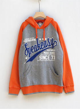 JG杂系列160秋装 品牌童装折扣/大童纯棉拉绒套头卫衣外套05971橙