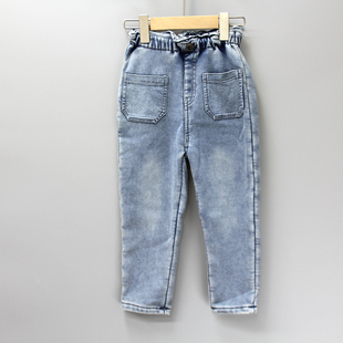 童休闲一体绒花苞长裤 安系列120 品牌折扣 童装 23778蓝 160秋冬