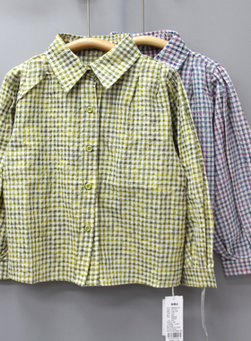 福利熹系列100-140春秋品牌童装折扣/儿童纯棉衬衣衬衫91754二