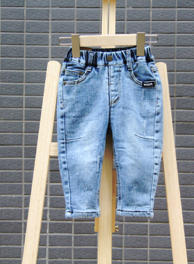 S吾系列80-120冬装 品牌童装折扣/儿童加绒牛仔厚款长裤02358蓝