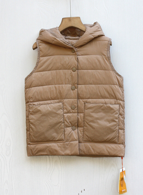L-TMK系列120秋冬装 品牌童装折扣/中厚羽绒马甲背心30099咖