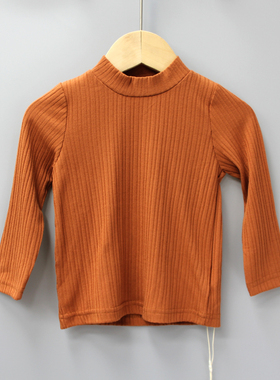 G安系列80-120秋冬 品牌童装折扣/儿童舒适打底衣衫上衣17809砖红