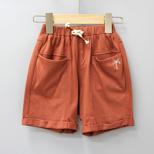 儿童纯棉针织休闲短裤 T拉系列85 特价 105夏装 P382焦 品牌童装