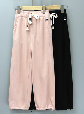 G库ka图120/130秋品牌折扣童装/大童休闲针织运动收口长裤39503二