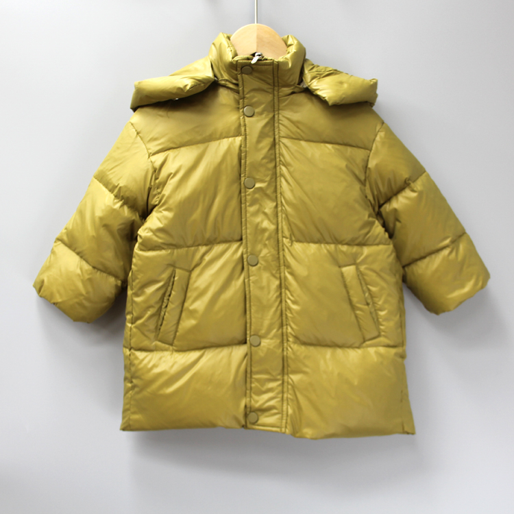 GG榛guo家90-110冬 品牌童装折扣撤柜/童羽绒服中厚外套2316黄绿