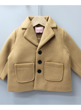 J-PMX家80/90秋冬 品牌童装折扣/儿童休闲上衣呢子衣外套22903咖