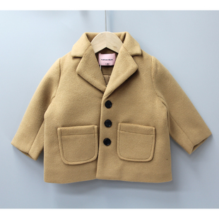 J-PMX家80/90秋冬 品牌童装折扣/儿童休闲上衣呢子衣外套22903咖