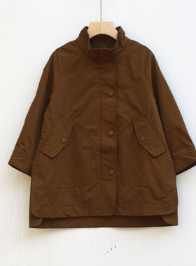 EI系列105-130春秋装 品牌童装折扣儿童休闲风衣外套83063深咖