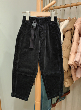 J-Y家110-130春秋 品牌童装折扣/儿童休闲梭织长裤38049瓦灰