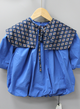 S宝er家80-110春秋品牌童装折扣/儿童纯棉休闲长袖连衣裙33125兰