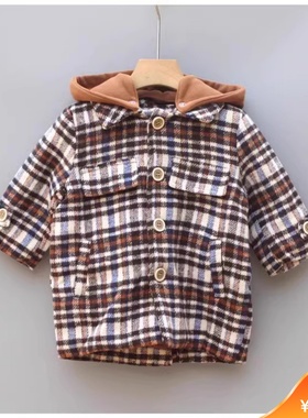 T芙系列80-110秋冬Ⅱ品牌童装折扣/童休闲呢子大衣厚外套71014咖