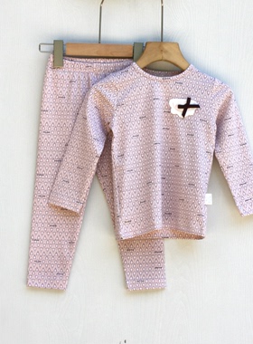 G安ka家90/110秋冬 品牌童装折扣/薄款内衣秋衣秋裤套装88057粉