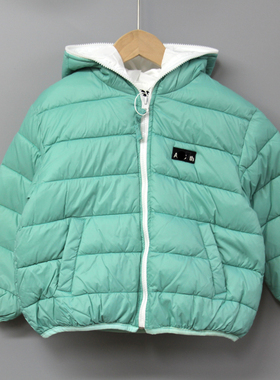 S爱系列110-160冬装 品牌童装折扣/儿童加厚棉袄棉衣外套17088绿
