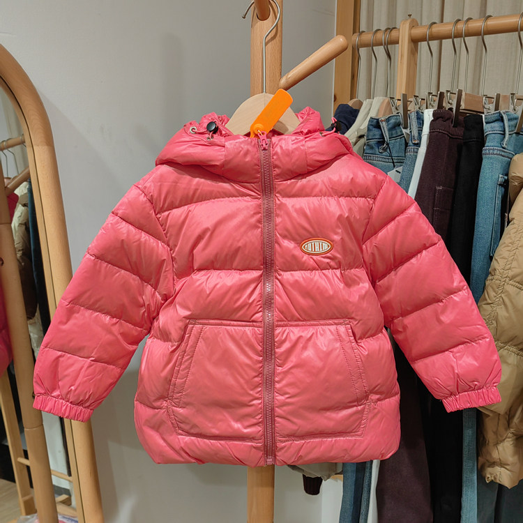 A-I家100冬装 品牌折扣童装/童羽绒服休闲外套中厚1315玫