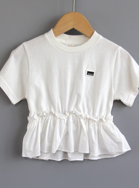 福利T吾系列80夏Ⅲ品牌童装折扣/儿童纯棉短袖休闲T恤07263白