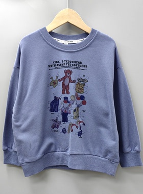 Y阿MUA和110/120春秋 品牌童装折扣/儿童休闲上衣卫衣23153兰*