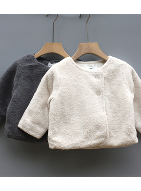 TSK吾系列80-120冬装 品牌童装折扣/童夹棉绒面开衫外套01638二色