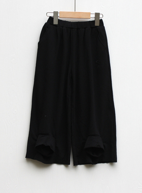 S头系列110/130春装 品牌童装折扣/儿童休闲阔腿双口长裤21927黑