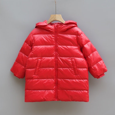 EI系列105/110冬装 品牌折扣童装/儿童羽绒服薄款休闲外套01019红