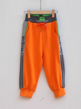 福利AH欧系列110春秋品牌折扣童装儿童纯棉休闲长裤子70006桔