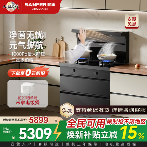 帅丰元气V6X消毒柜集成灶