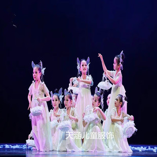 采花姑娘汉服元旦春晚中秋汉服采花仙子小花童蕾丝小花篮舞蹈道具