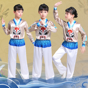 六一儿童演出服京剧脸谱儿童戏服中小学生说唱脸谱戏曲广播体操服