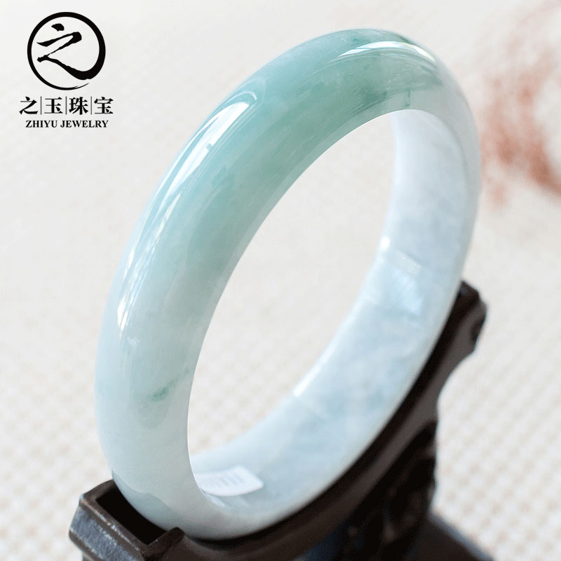 之玉珠寶天然老坑翡翠手鐲玉鐲子A貨陽綠冰糯種紫羅蘭玉手鐲包郵