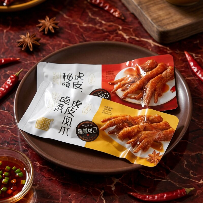 十年有成虎皮凤爪香辣卤制鸡爪零食夜宵下酒小吃休闲追剧小食