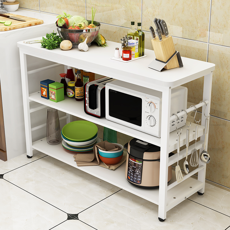 厨房桌子双层小长桌子简易长方形切菜台家用桌子多层桌多功能定做