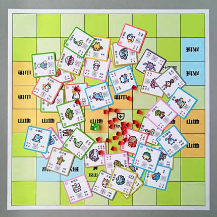 【口袋精灵棋2世代】原创宝可梦怪兽棋桌游卡牌亲子益智游戏
