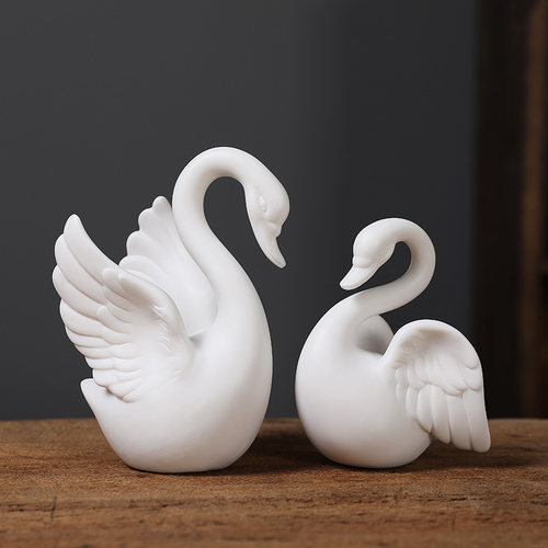 摆件卧室白瓷工艺品结婚礼物