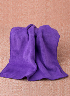 玛丽艳美容工具艳紫色美容毛巾不掉毛不起球长75X35cm美发巾热销