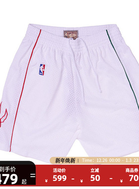 mitchell&nessNBA官方球迷版集合情侣款运动复古SW短裤球裤