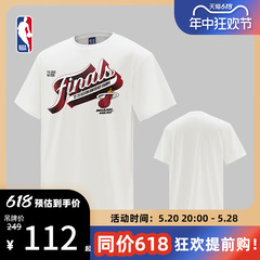 NBA官方正品22-23赛季东区冠军热火纪念短袖男女情侣运动休闲T恤