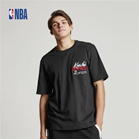 NBA Raptors Leonard Bộ sưu tập chữ ký thêu thả vai lỏng lẻo Áo phông ngắn tay giản dị - Áo phông thể thao áo ba lỗ the thao