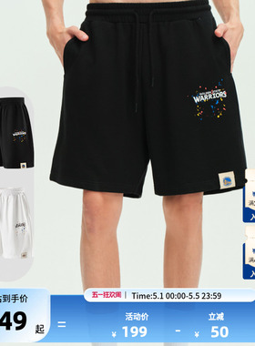 NBA官方勇士/湖人球队文化系列男女同款秋休闲跑步短裤运动短裤