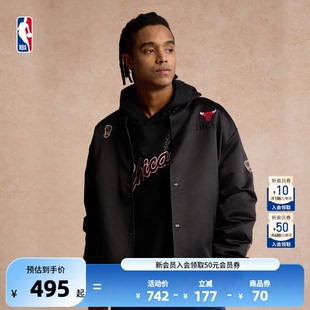 NBA官方MITCHELL&NESS公牛 马刺春季 保暖棒球夹克男士 外套 湖人