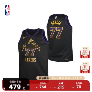 NBANike耐克官方NBA大童湖人卢卡东契奇City Edition速干SW球衣