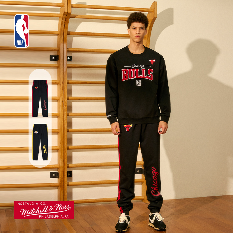 MITCHELL & NESS官方NBA芝加哥公牛/洛杉矶湖人Lifestyle运动长裤