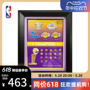 NBA官方正品 球迷周边 洛杉矶湖人金州勇士夺冠纪念收藏徽章套装