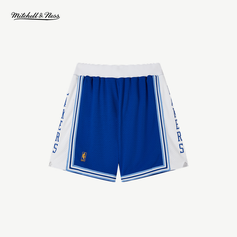Mitchell&Ness-NBA官方正品球员版1996-97赛季湖人队AU篮球短裤