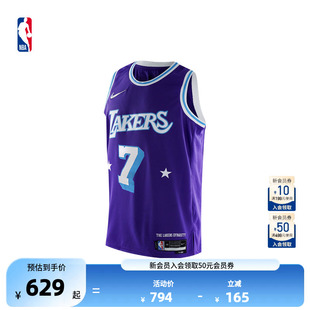 Nike耐克NBA湖人安东尼75周年纪念男子速干SW训练篮球服 首发