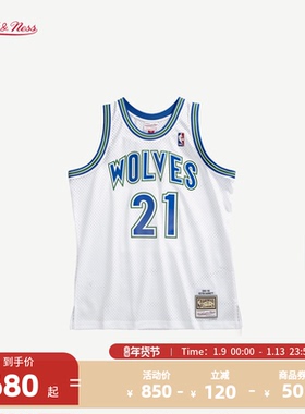 NBAMITCHELL & NESS明尼苏达森林狼凯文加内特95-96赛季SM球衣