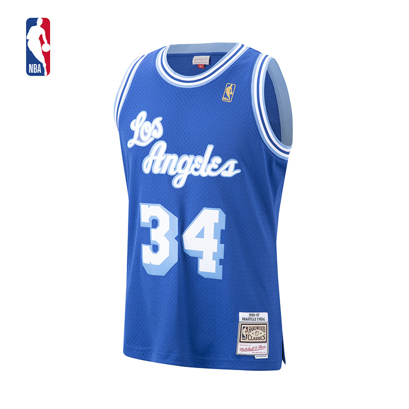 【新款】NBA官方MITCHELL&NESS奥尼尔复古球衣SW速干球衣篮球服
